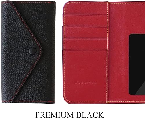 Miniatura 2 de hanatora  Funda tipo cartera para iPhone 13 Mini Three Fold - Funda de piel con tarjetero - Simple + lujoso para mujeres y hombres, WH-13 Mini-Taupe