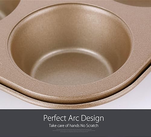 Miniatura 4 de For Bake Molde antiadherente para magdalenas de acero al carbono (6 tazas)