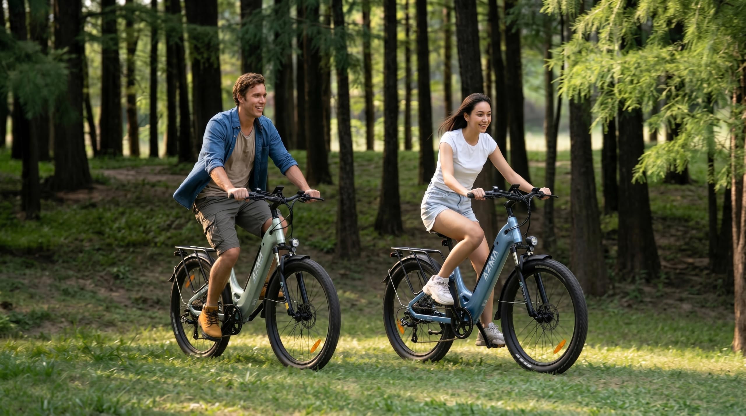 AZMA Bici Elettrica, 27.5"/29" Bici Elettrica Uomo Donna, 48V/36V Batteria Rimovibile, Autonomia Fino 100, 8 Velocità, Ebike da Per Pendolari Urbani e MTB (S1-blu)