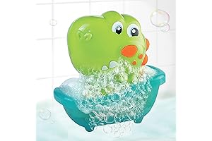 Dino Bubble Maker Bath-Birthday Party Machine Toy for 12+ Months