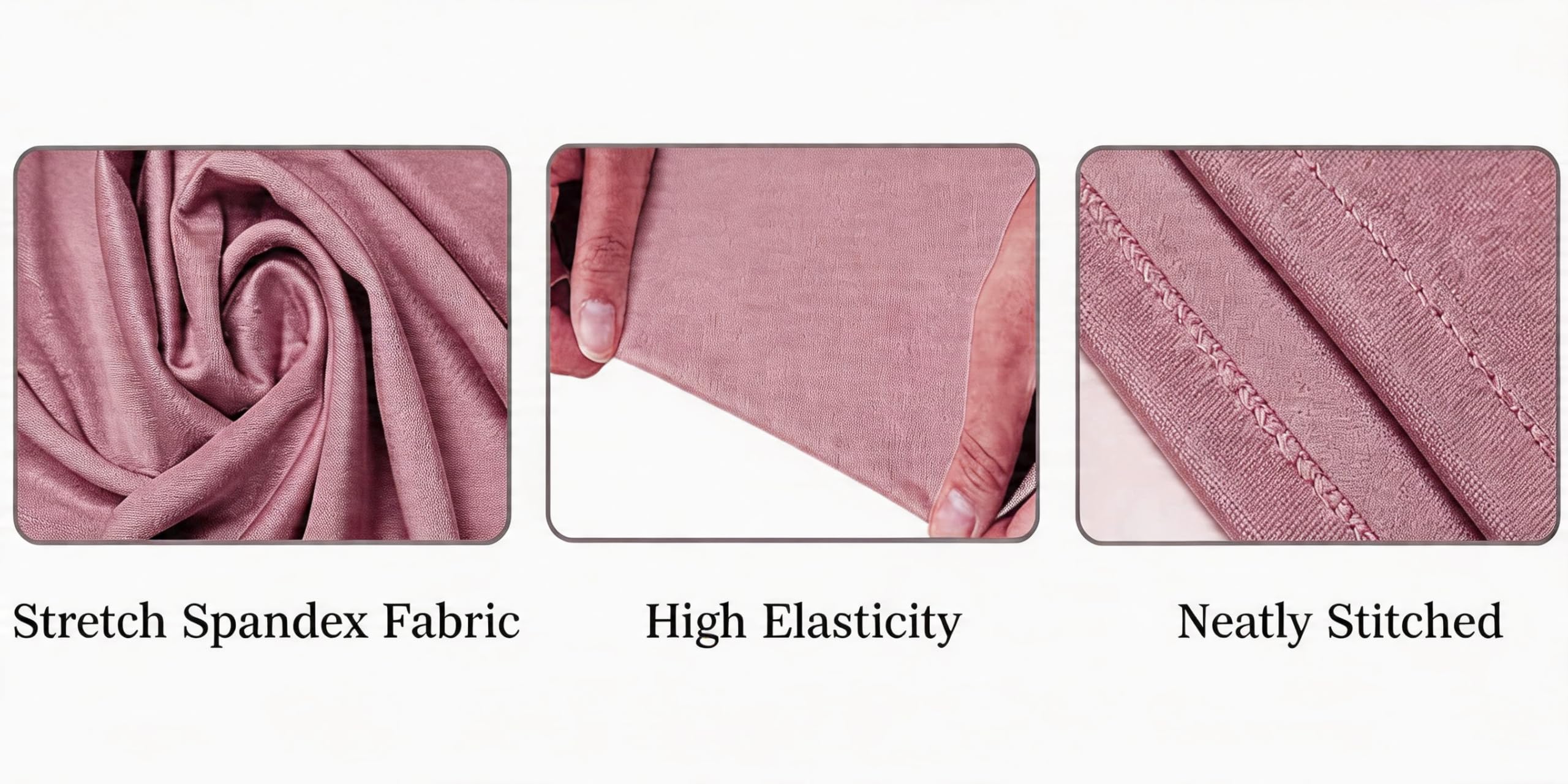 Housse de fond en élasthanne pour arche de mariage - 2 m - Pour réception, fête prénuptiale, fête d'anniversaire, révélation du sexe - Rose poudré