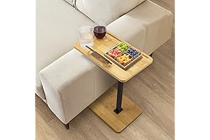 Couch Table with 360° Swivel Tray and Phone Stand