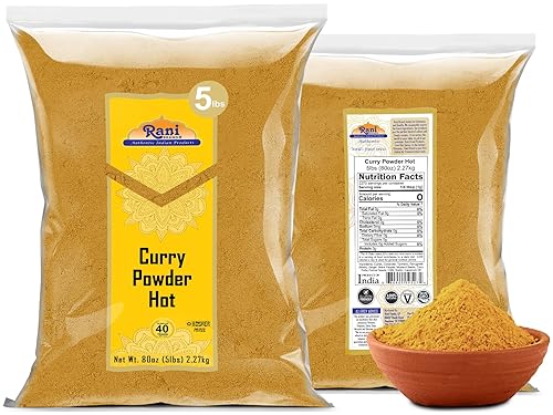 Miniatura 10 de Pasta de curry Rani CALIENTE (pasta de especias) tarro de vidrio de 10.5 onzas (10.58 oz), paquete de 5+1 GRATIS  Sin colores  Todo natural  Sin OMG
