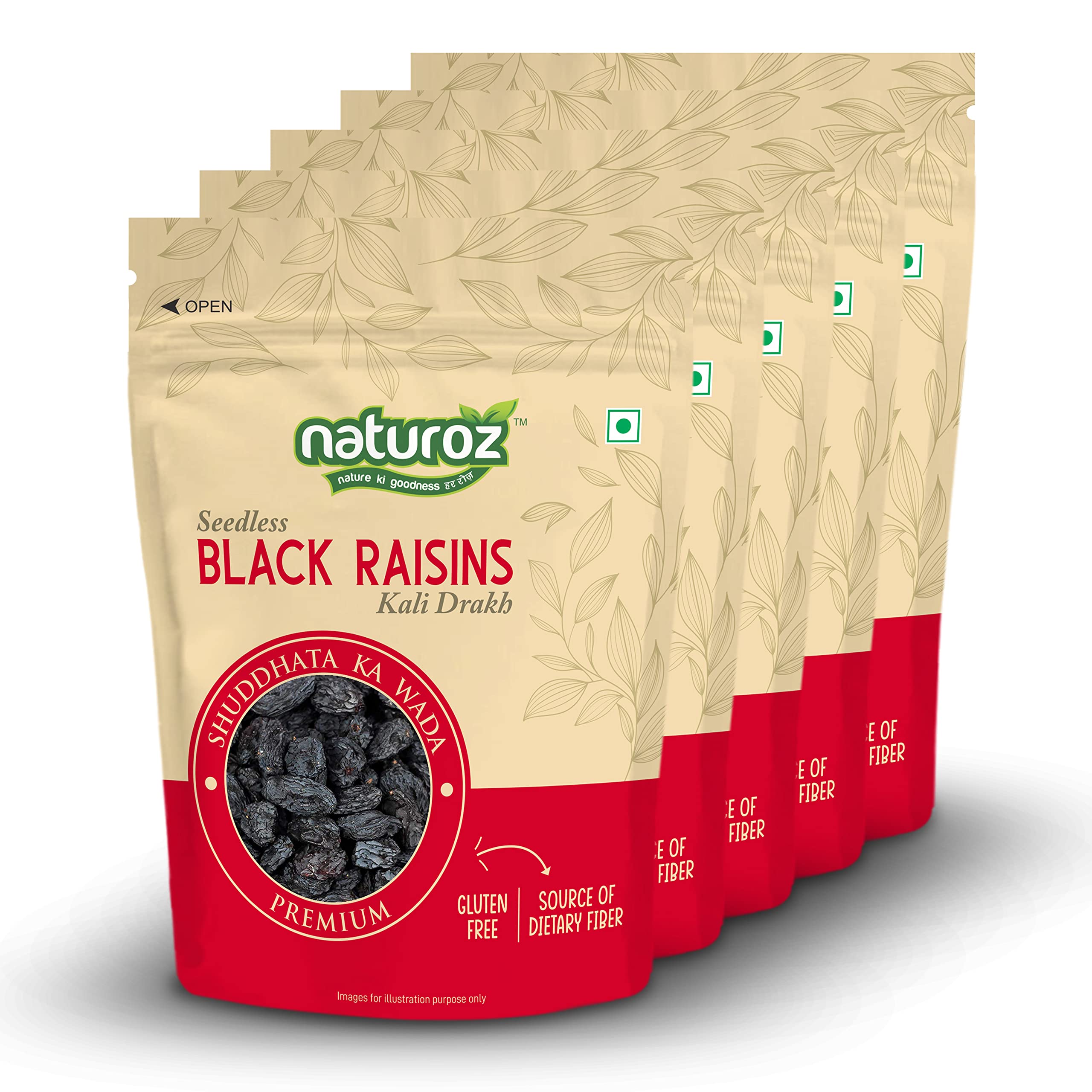 Naturoz Afghan Black Raisin Seedless (Kalidarakh) 200g (Pack of 5) 1000g (B08496KHC8) Amazon Price History, Amazon Price Tracker