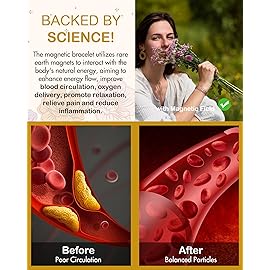 Feraco Copper Bracelet & Lymphatic Drainage Rings for Women, Vintage Flower Magnetic Cuff Bangle, 99.99% Pure Copper with Neodymium Magnets, Adjustable with Gift Box