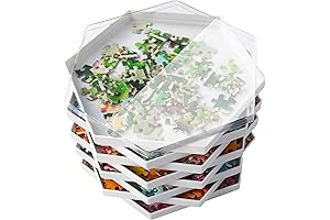 Becko Puzzle Piece Holder and Organizer with 8 Stackable Trays for Puzzle Sorting
