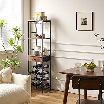 Amazon.com: IBUYKE Wine Rack Freestanding Floor, Bar Cabinet for Amazon.com: IBUYKE Wine Rack Freestanding Floor, Bar Cabinet for