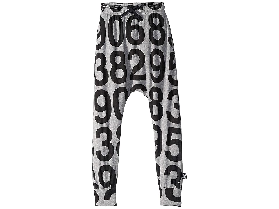 

Nununu Numbered Baggy Pants (Little Kids/Big Kids) (Heather Grey) Boy's Casual Pants, Gray