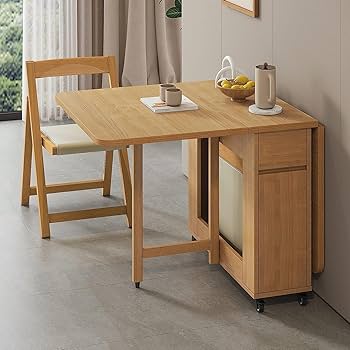 Amazon｜折りたたみダイニングテーブル、140cm木製拡張可能な