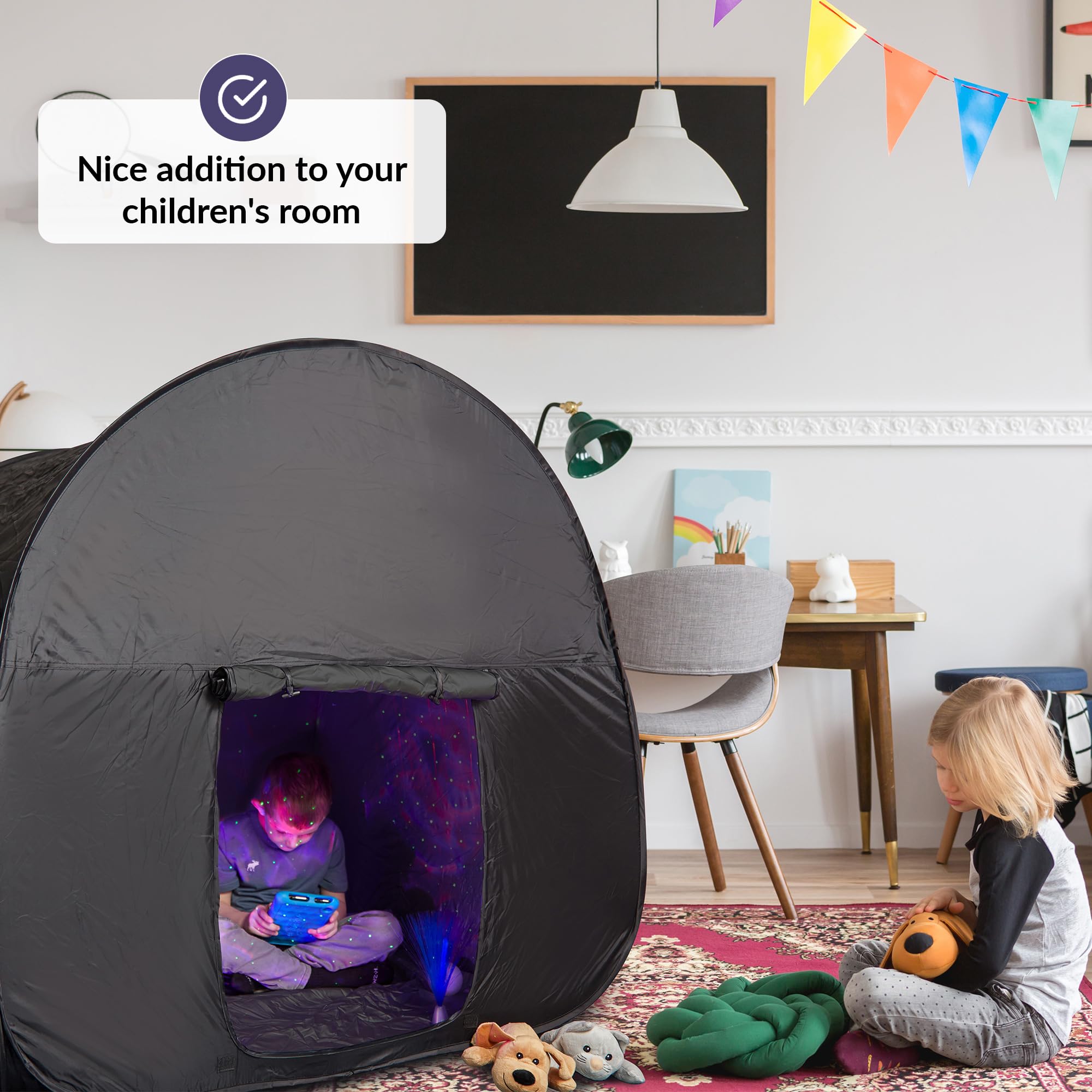 Spazio sicuro per gioco e relax bambini | Tenda di stimolazione sensoriale per autismo, SPD, ansia e concentrazione | Tende sensoriali per bambini autistici | Sensory Tent V3 (Big) | Grande