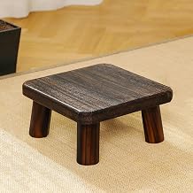 Rustic Floor Table Wood Low Coffee Tea Center Tables Farmhouse Small Side End Desk Bed Tray for Living Room Bedroom Office36 * 36 * 17cm