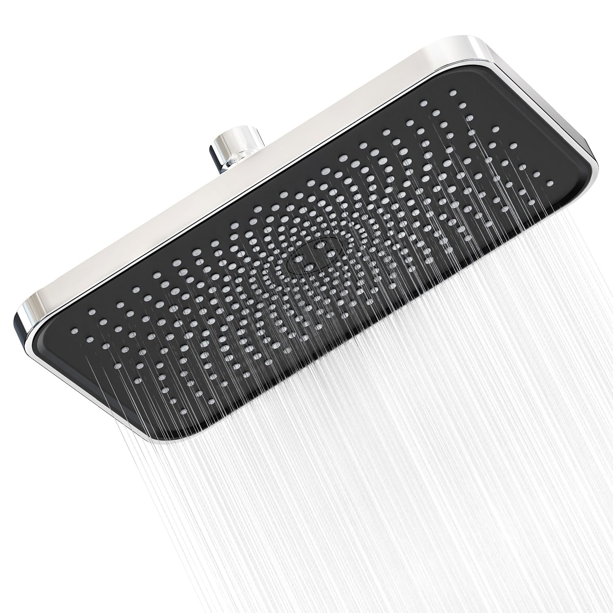 FRIYOYA Water-Saving Rainfall Shower Heads 10 Inch, Square Rain High Pressure Shower Head