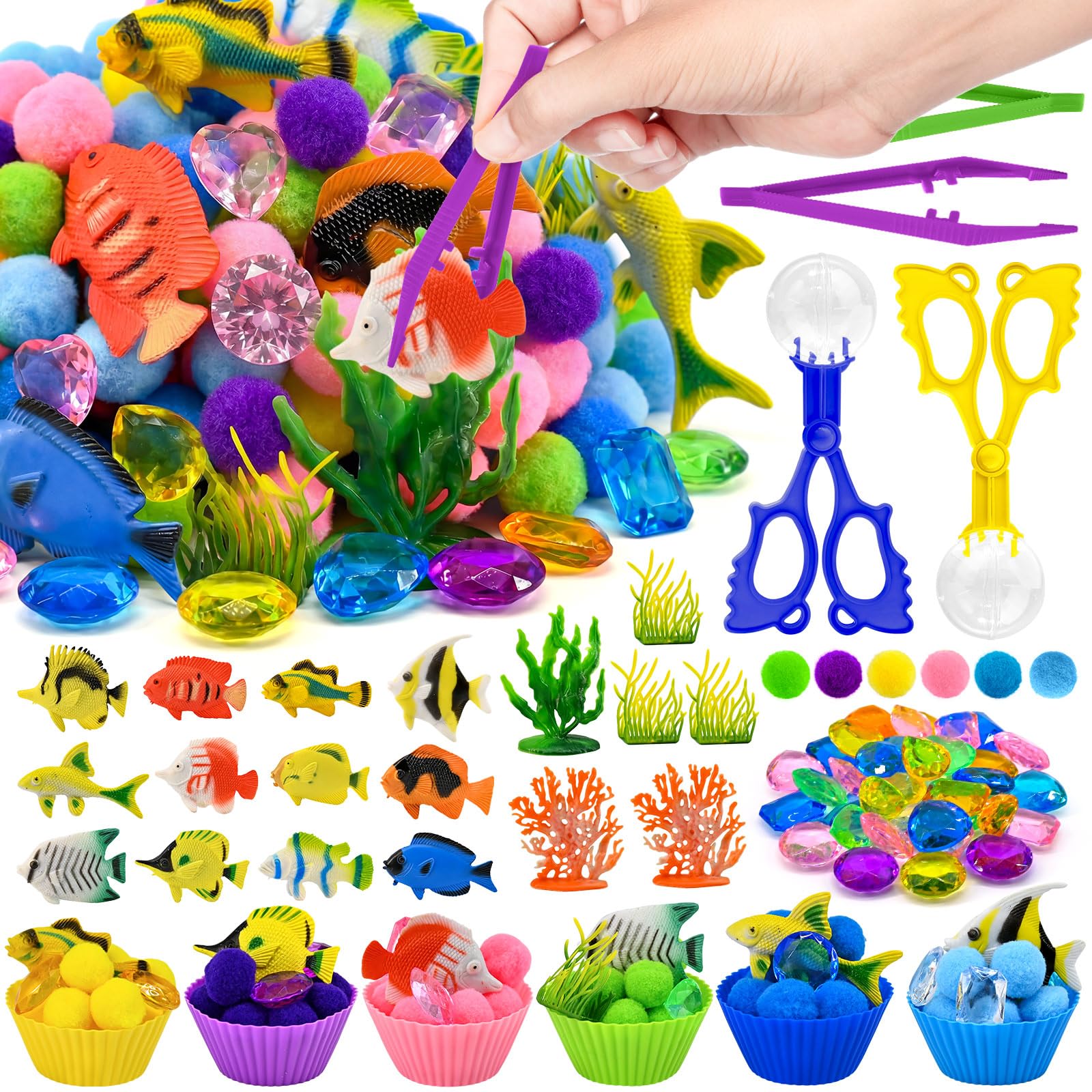 Construction Sensory Bin (Tropical Fish)