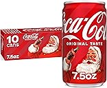 Coca-Cola Fridge Pack Soda Soft Drinks, 7.5 fl oz Cans, 10 Pack - Mini Soda Cans