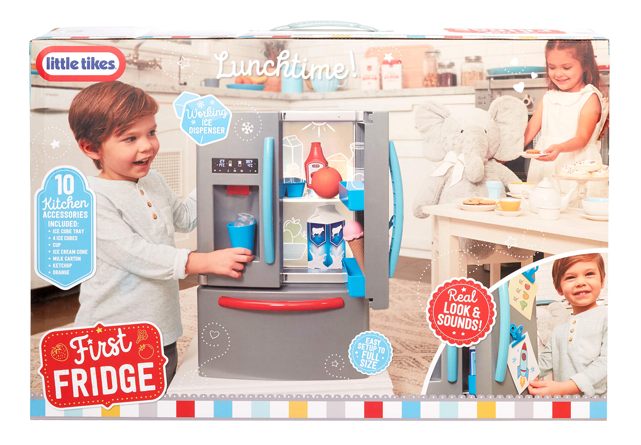 Little Tikes First Fridge Refrigerator with Ice Dispenser Pretend Play