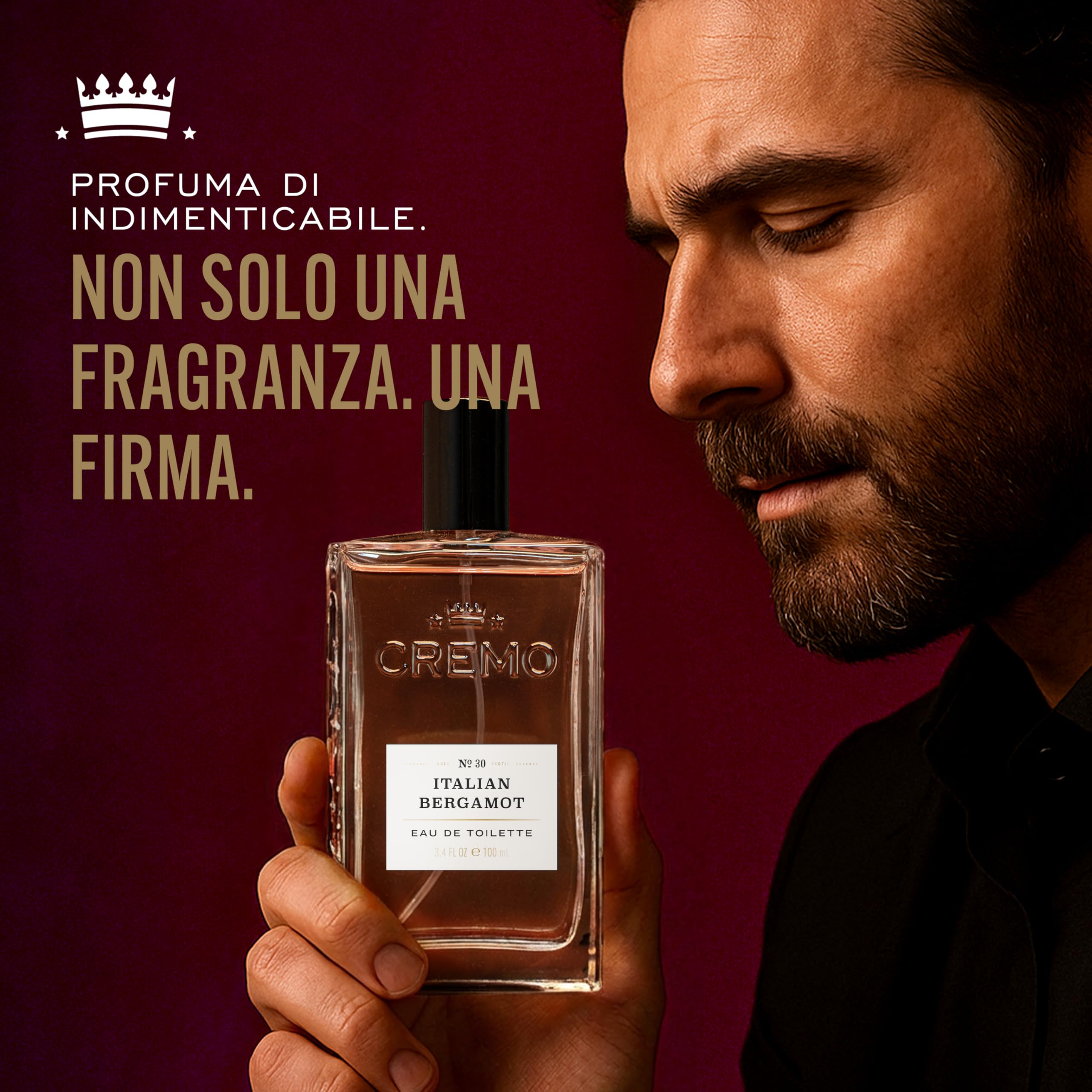Cremo Italian Bergamot Eau de Toilette uomo - Fragranza agrumata - 100 ml | Creata da esperti di fragranze di fama mondiale, questa con fragranza iconica rivela note complesse e persistenti.