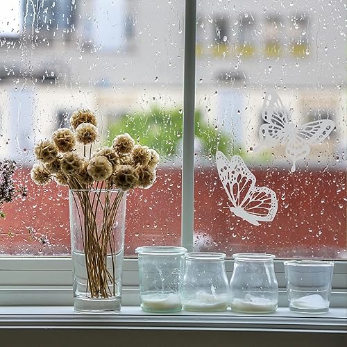 Miniatura 7 de GORGECRAFT 8 estilos de mariposas de tamaño grande de 6.3 pulgadas, anticolisión, adhesivos translúcidos para ventana de alerta para pájaros,