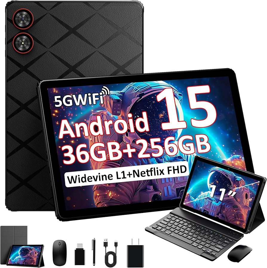 Tablet 11 Inch Android 15 Tablet, 2K Display Tablets, 256GB ROM
