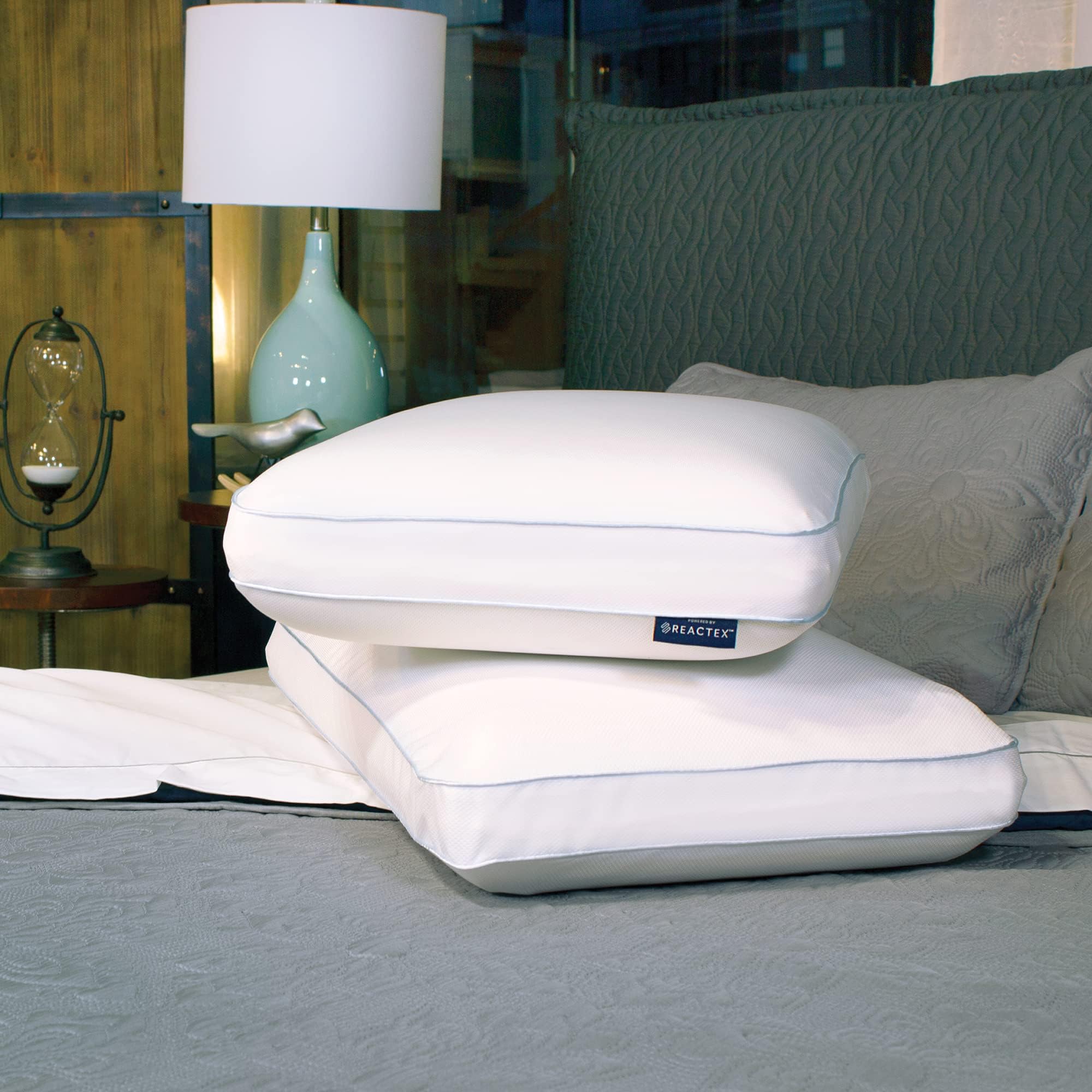 SensorPEDIC Epic Chill Powered by REACTEX Cooling Gusseted Memory Foam Pillow, 1 Count (Pack of 1), White