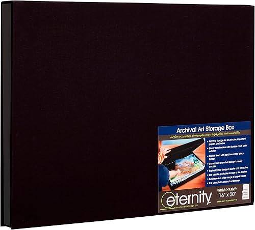 Miniatura 2 de HG Concepts Caja de almacenamiento de fotos artísticas Eternity Archival Clamshell Box para almacenar obras de arte, fotos y documentos, de lujo,