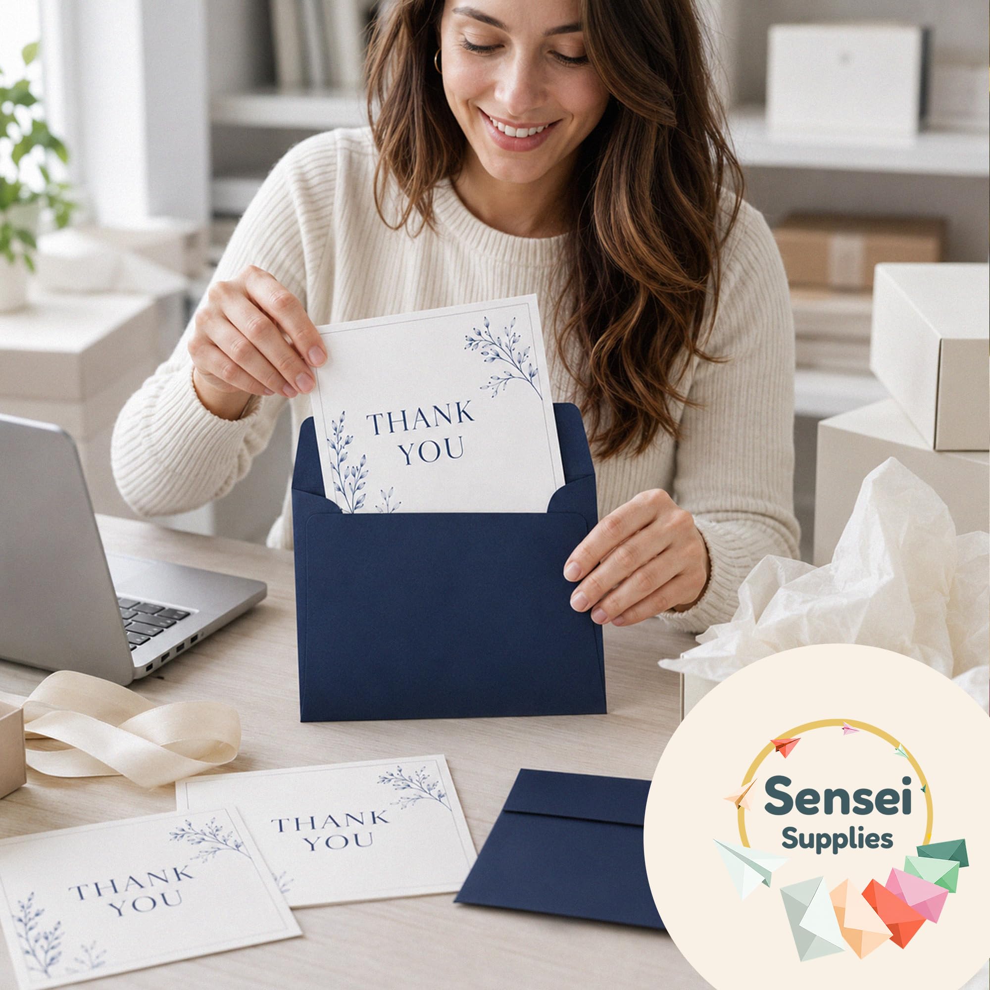 110 sobres de invitación de 5 x 7 cm, color azul marino, para tarjetas de 5 x 7 cm, A7, perfecto para bodas, graduación, baby shower, 120 g/m², pelar, prensa y autosellado, solapa cuadrada