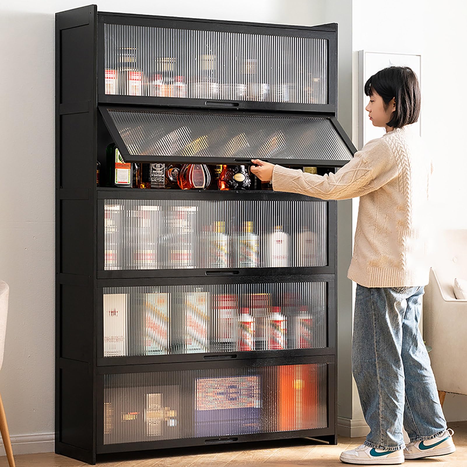 Amazon.co.jp: TRAGLO 5段 ウイスキー 棚 おしゃれ お酒収納ラック 竹