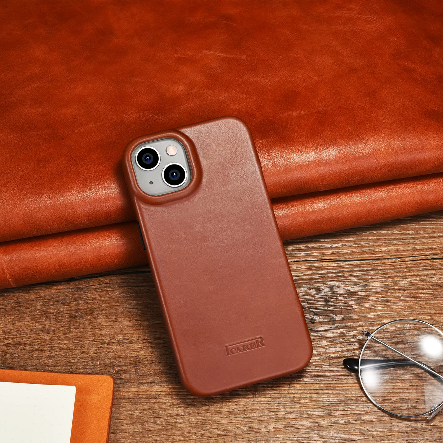 Amazon.co.jp: iPhone14 Plus 手帳型ケース 6.7インチ 【ICARER】 本革