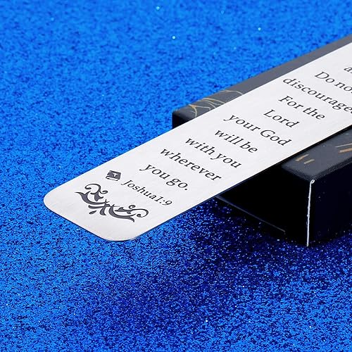 Miniatura 6 de Marcapáginas con versículo bíblico con colgante de cruz, regalos religiosos cristianos para mujeres, hombres y niños, regalos de confirmación para