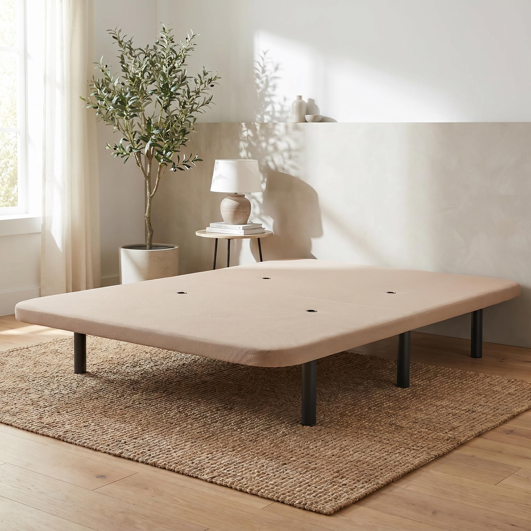 Shiito Base Tapizada 3D Yecla 105x190 cm Beige 4 Aireadores 6 Patas