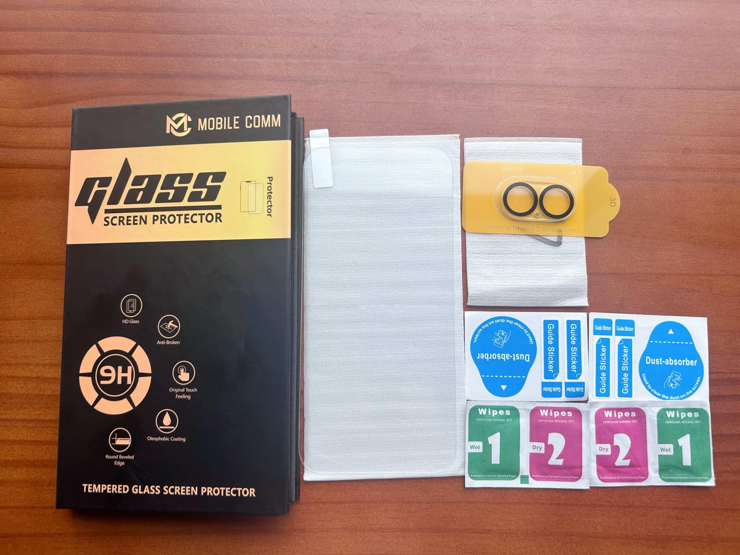 1 Pack for iPhone 17 Tempered Glass Screen Protector + 1 Pack Camera Lens Protector - Anti-Glare, Anti-Reflection, 9H Hardness, Smooth Touch.