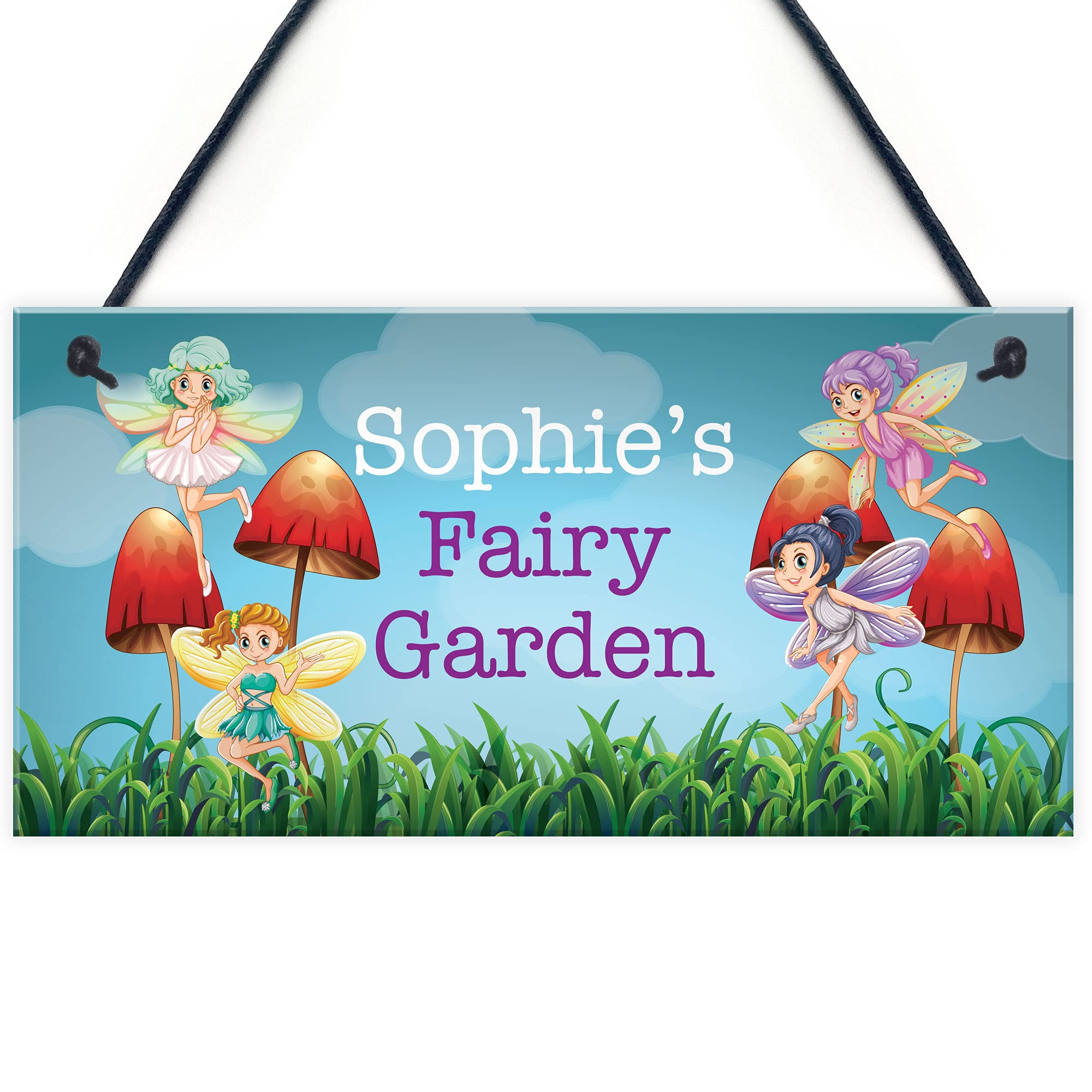 FAIRY GARDEN Plaque PERSONALISED Summerhouse Garden Shed Sign