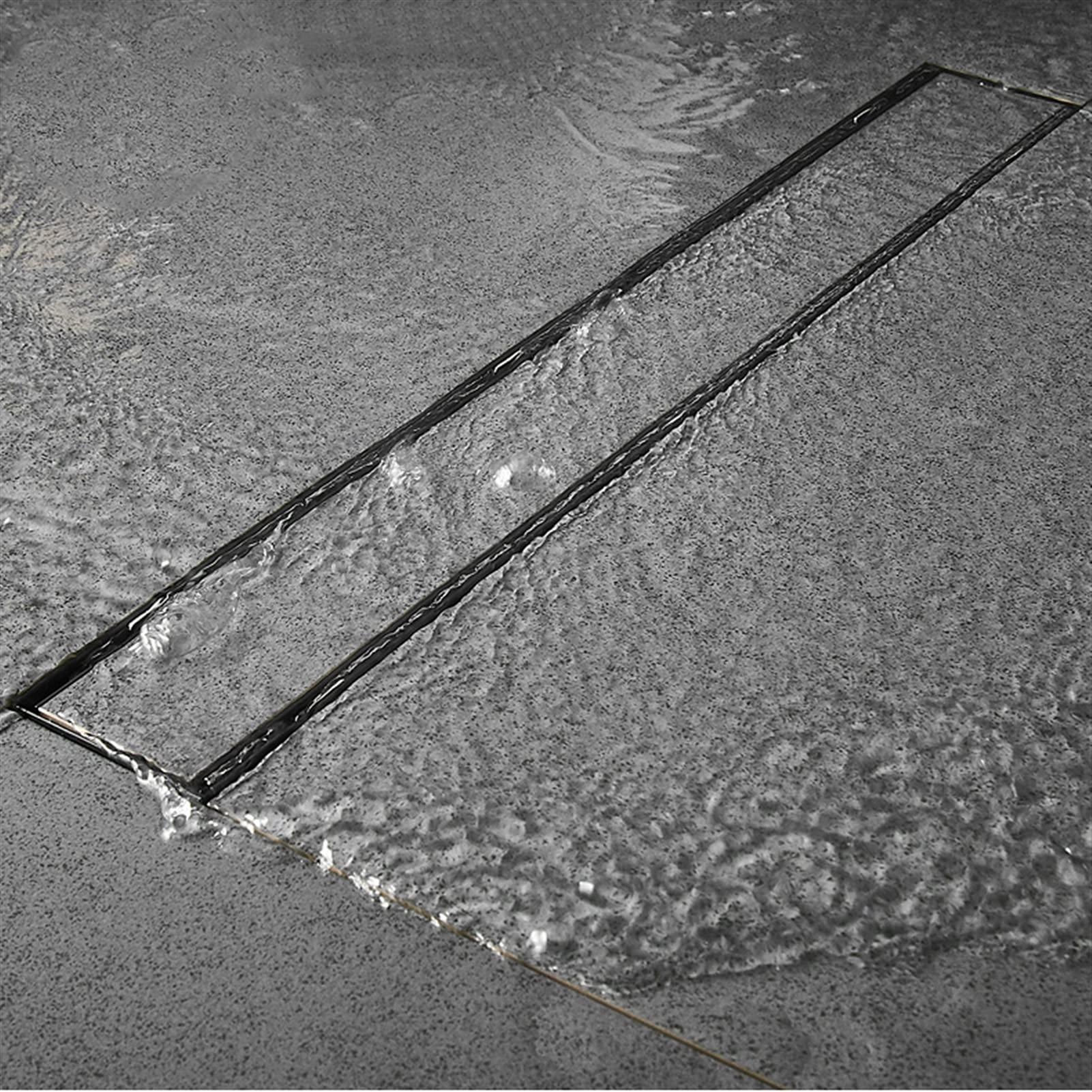 Lineaire doucheafvoer met haarzeef, geborsteld SUS304 Rechthoekige douche vloerafvoer met afneembare dekking, vloerafdorting voor keuken wasruimte garage en kelder (Size : 60cm(23.6 Lineaire doucheafvoer met haarzeef, geborsteld SUS304 Rechthoekige douche vloerafvoer met afneembare dekking, vloerafdorting voor keuken wasruimte garage en kelder (Size : 60cm(23.6