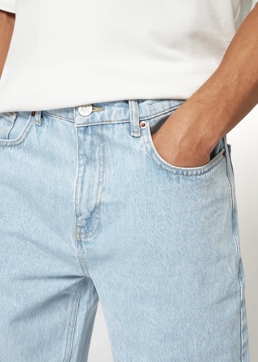 Burocs Baggy Fit Jeans - Black Grey - Jeans Herren - 5-Pocket-Style - Mit YKK-Reißverschluss - 100% Baumwolle