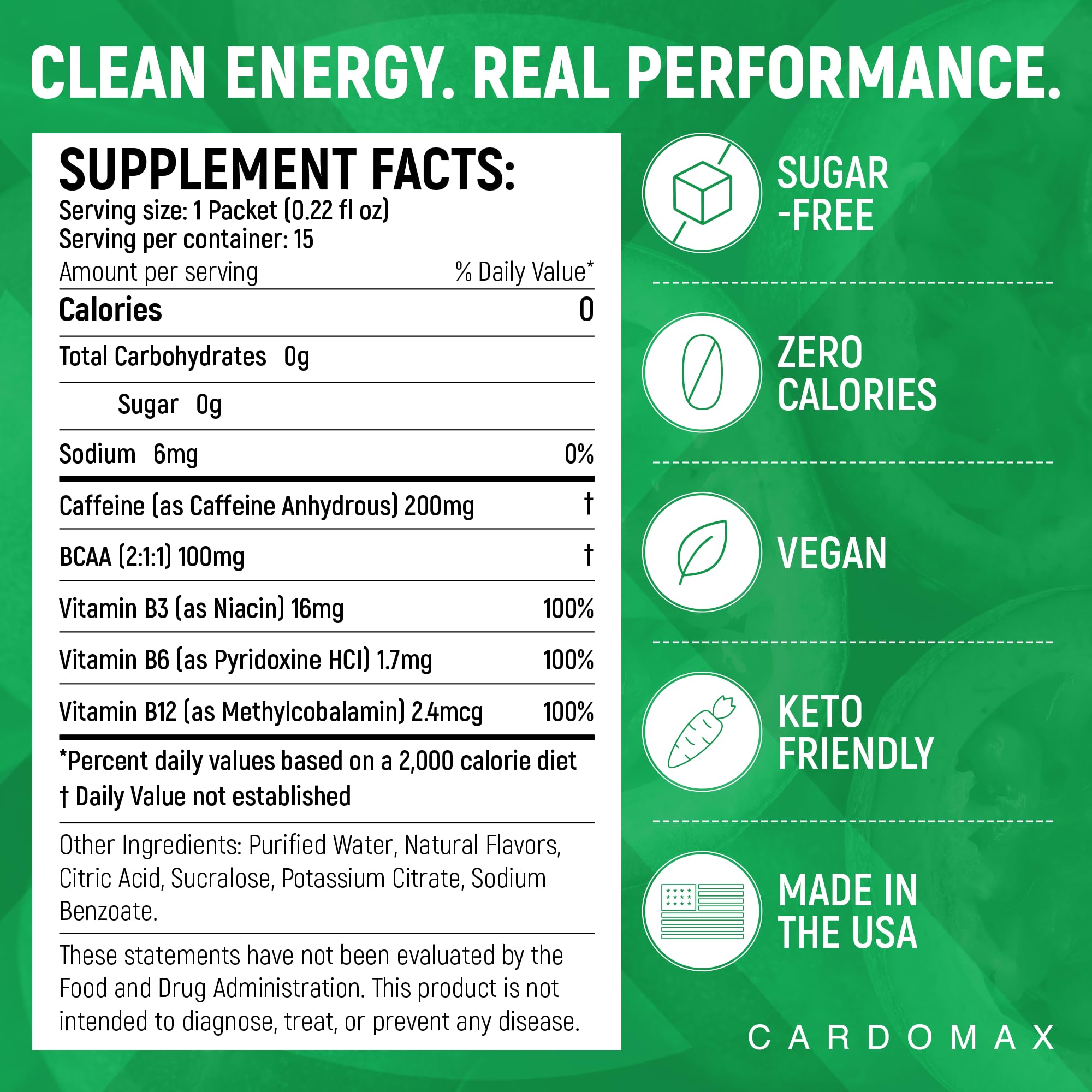 CardoMax Caffeine Packets, Wavecrusher, 15 Liquid Stick Packs — Amazon image 3