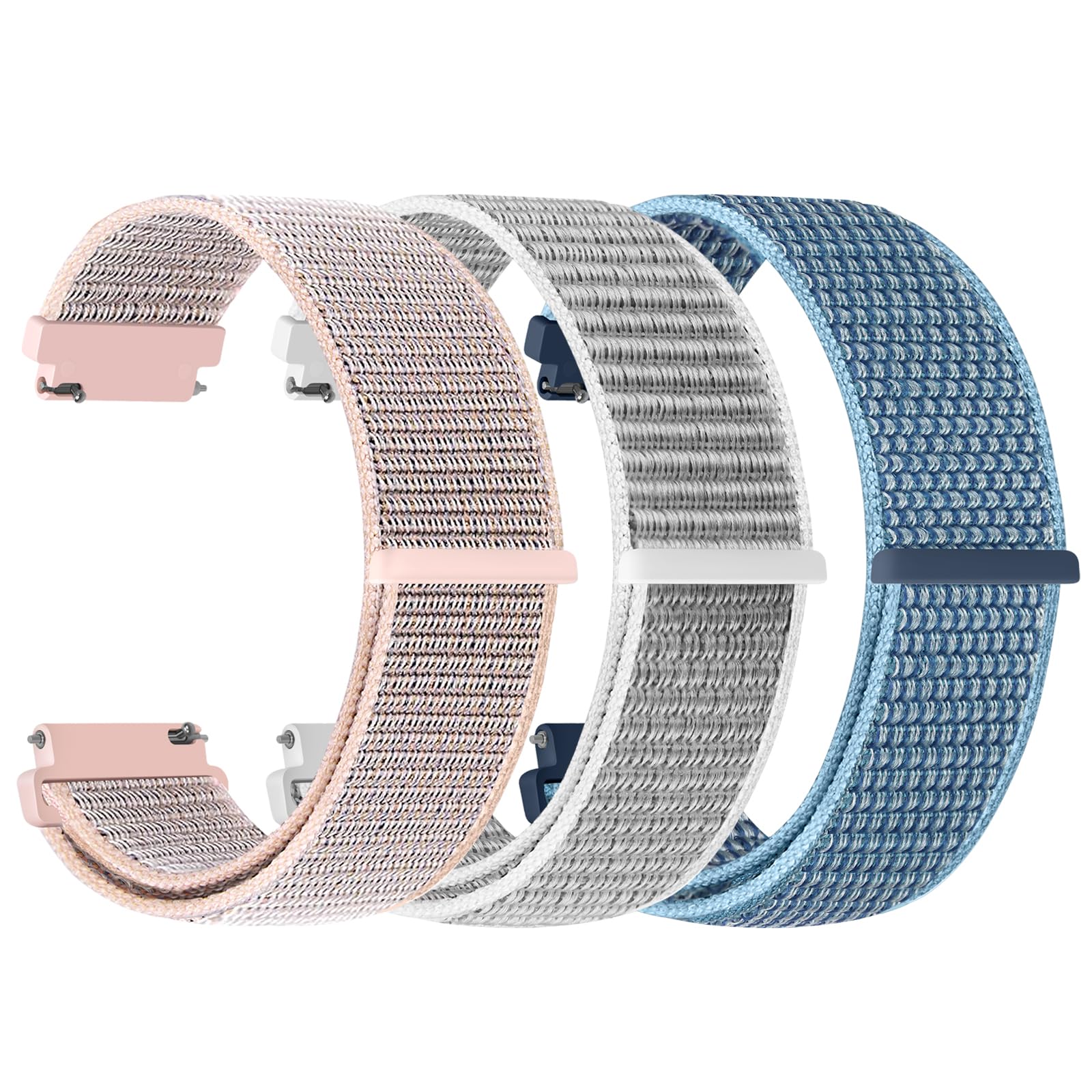 20mm Bracelet Montre en Nylon pour Garmin Forerunner 55/165/245/645/Vivoactive 6/5/Garmin Venu/Venu 2 Plus/Amazfit Active 2/Active/Polar Ignite 3/lgnite 2/Unite/COROS APEX 2/Pace 2 Bracelet