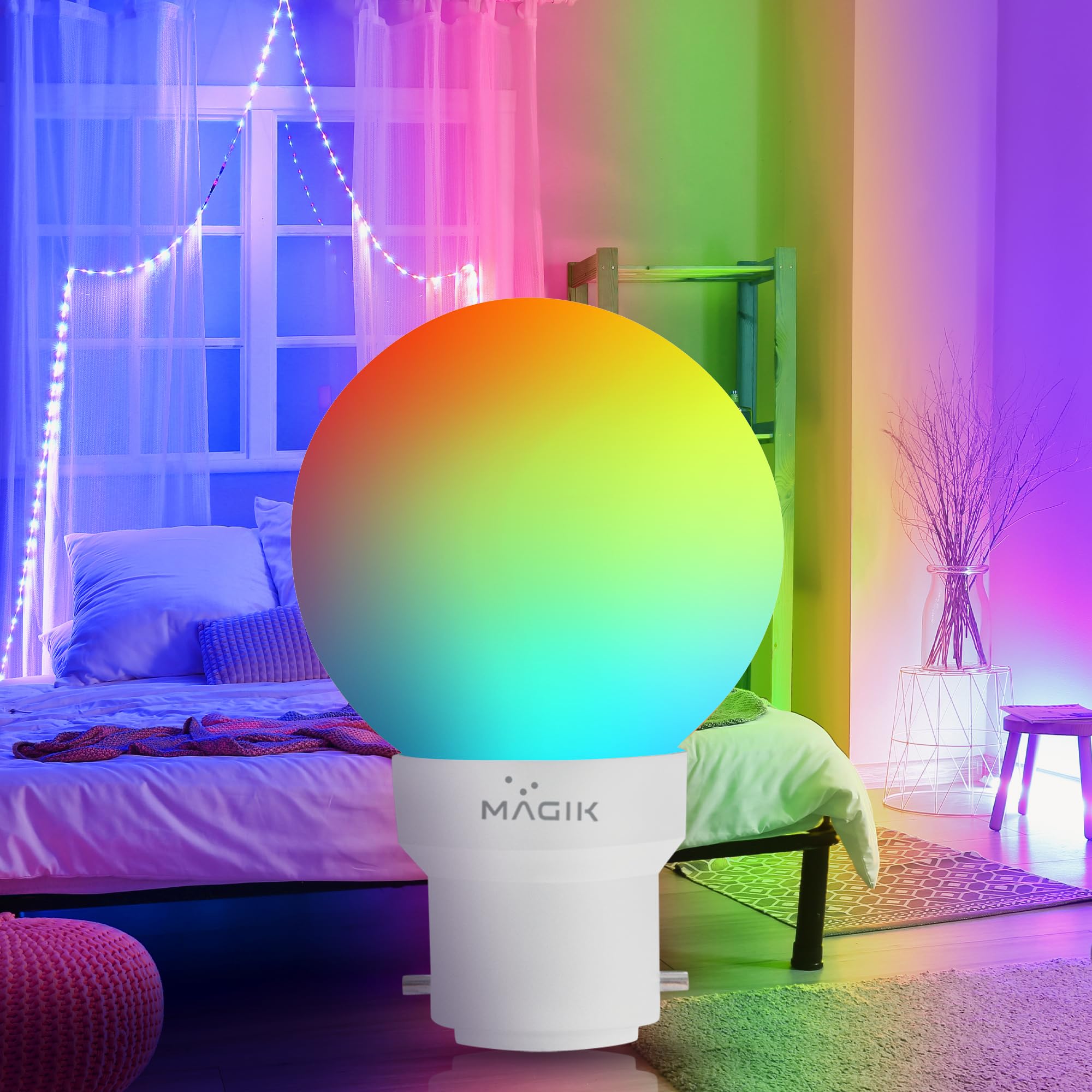 【4個】EXPLORE ワイヤレスLEDライト 400mm 3000K 電球色 Buy MAGIK Spectrum 0.5W LED Bulb (Multicolor) | Decorative Night