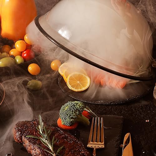 Miniatura 4 de TMKEFFC Cubierta para cúpula de Smoking Cloche de 10 pulgadas, tapa para platos, cuencos y vasos, pistola de ahumar, infusor de humo, infusión de