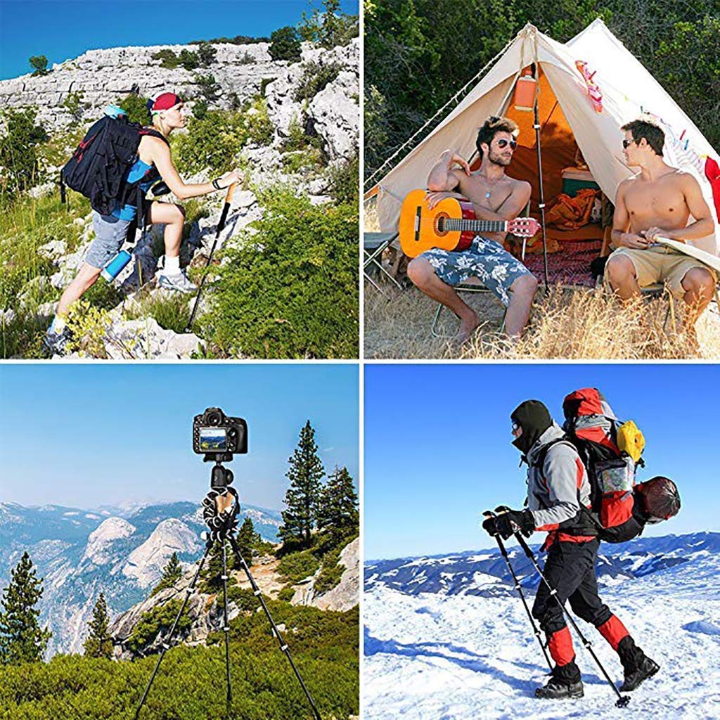 Bâtons de randonnée télescopiques réglables à poignée Ergonomique pour la randonnée, Le Trekking, Le Camping, l'escalade, Les Voyages, 2 pièces