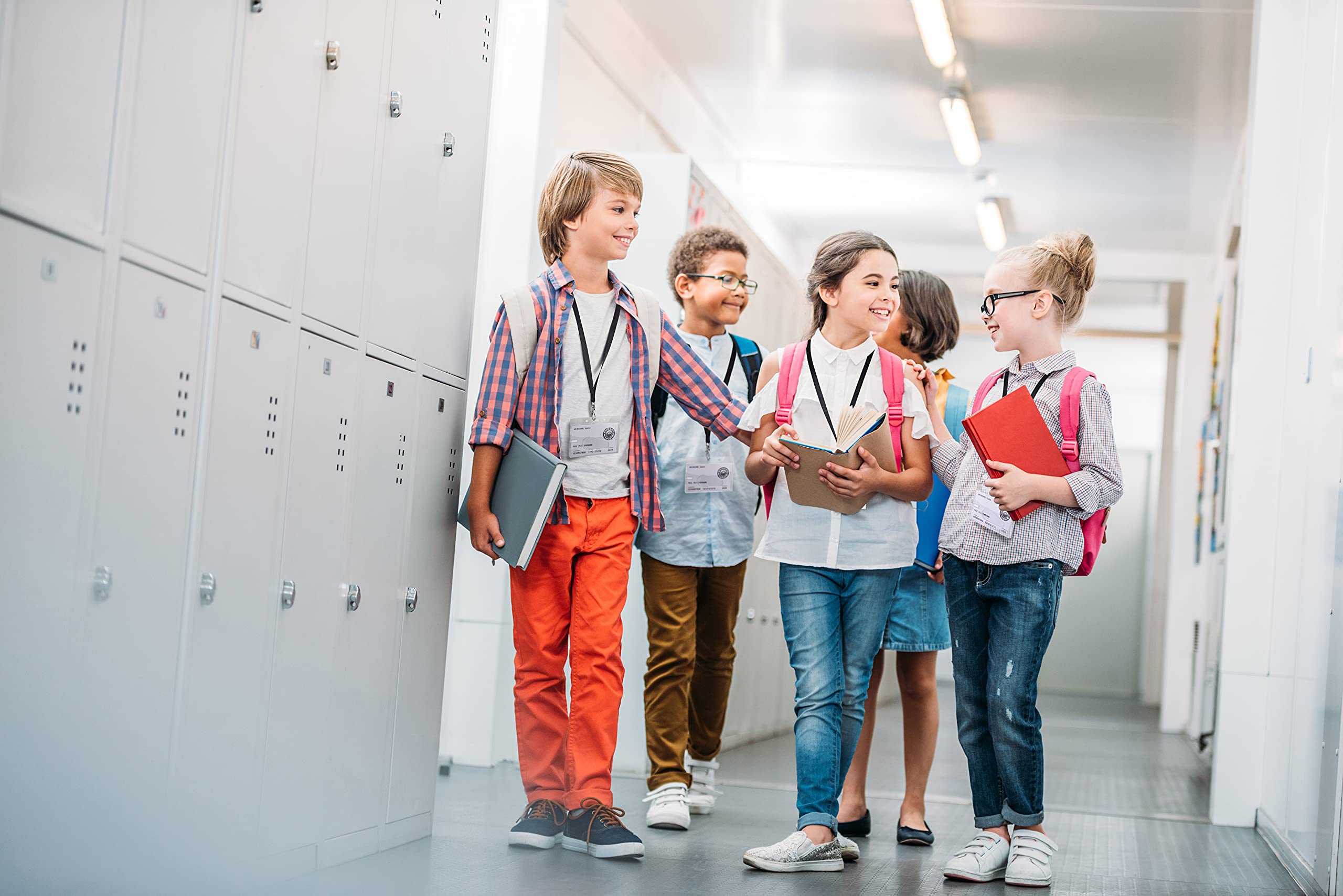 5 Portabadge Verticali Trasparenti Con Cerniera - Per Carte D - Foto 2