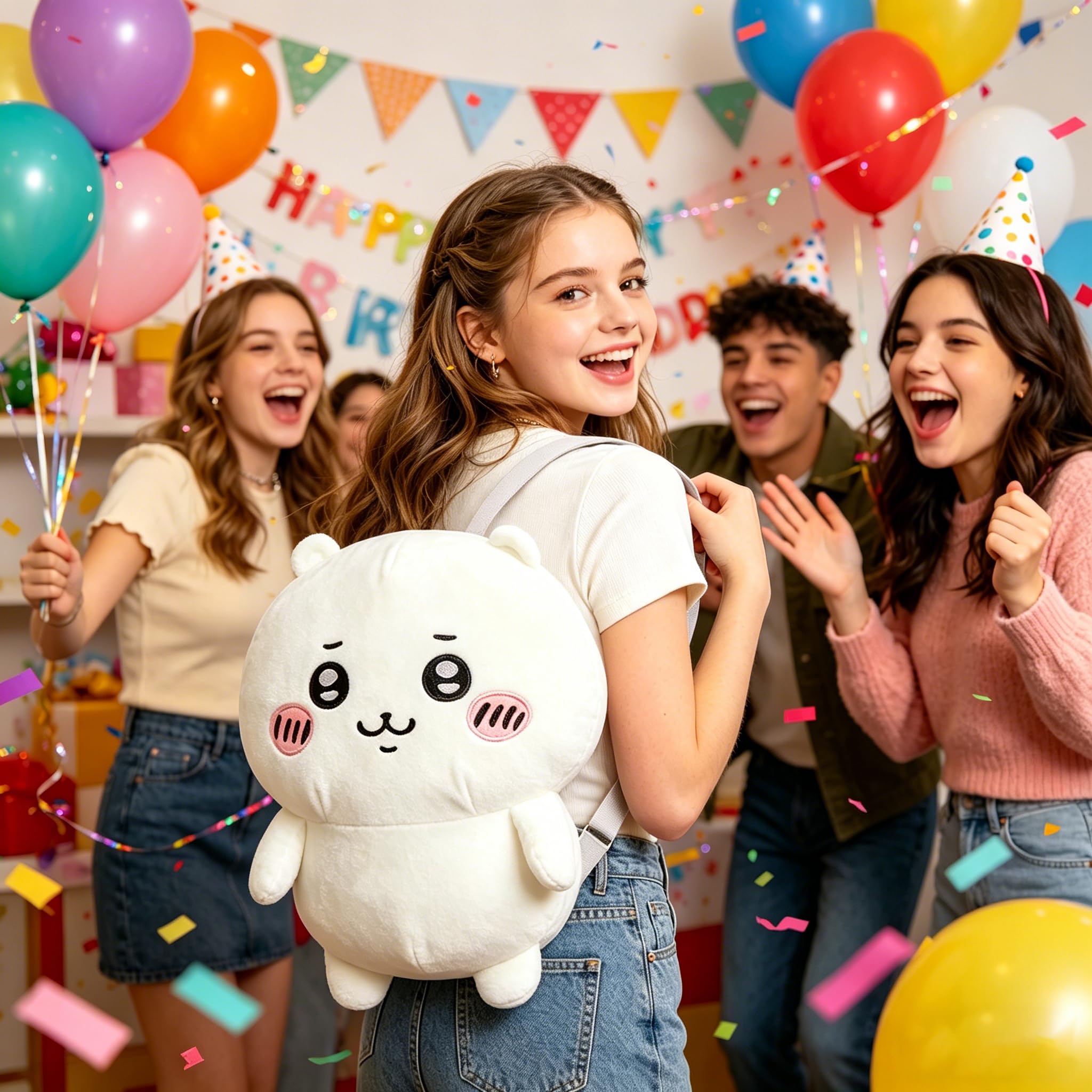 Roffatide El cómic de animación chiikawa hachiware Usagi mochilas de muñecas de peluche kawaii Lolita JK envuelve regalos de cumpleaños