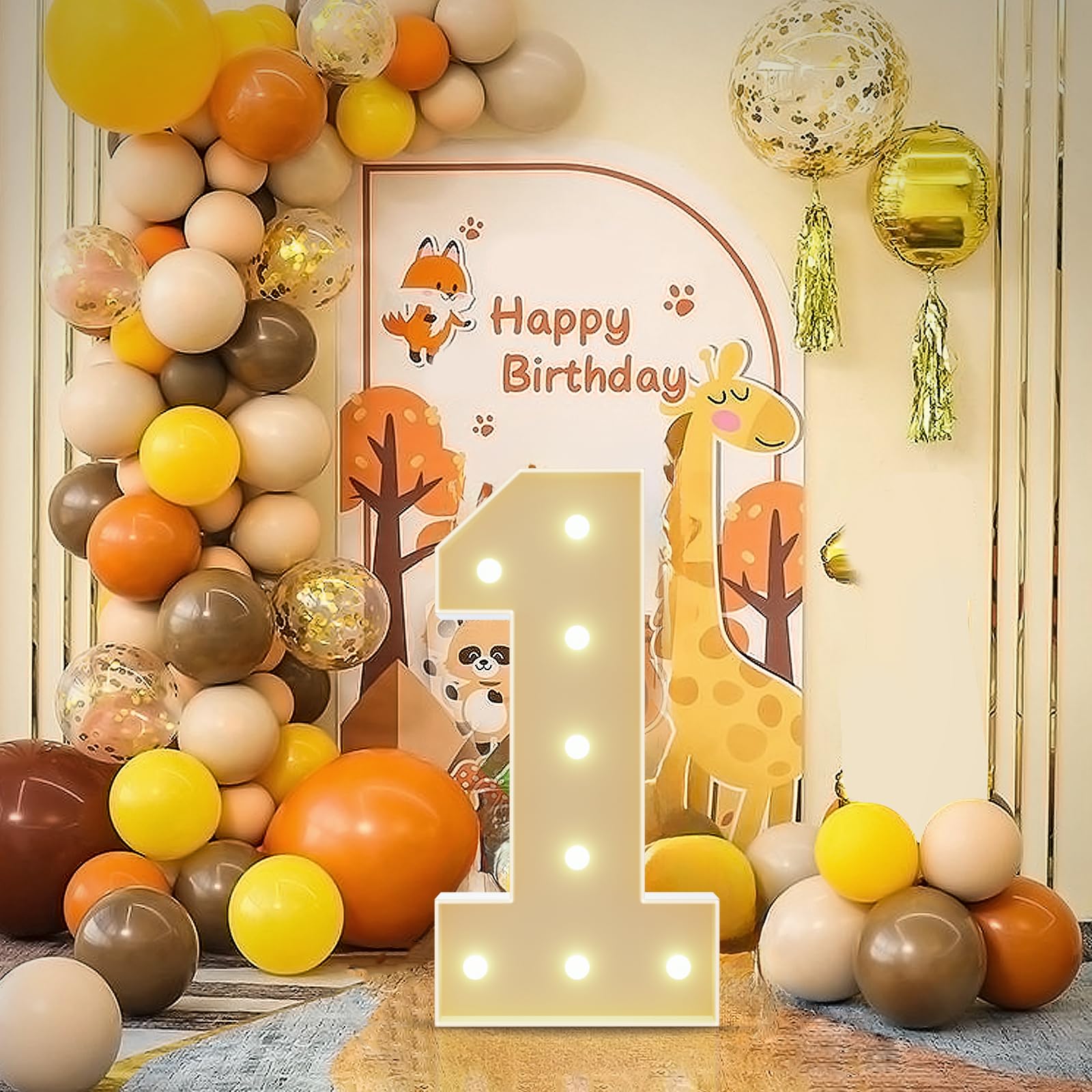 Tujoe LED Light Up Number 'ONE' For 1st Birthday Decor - 8.5 Inch Tall, Battery Powered (Bow Design, Batteries Not Included) - View #12
