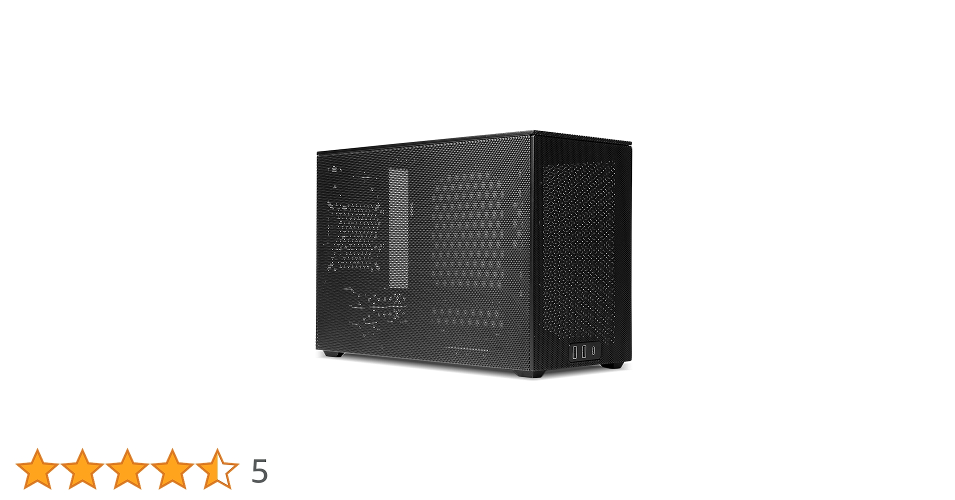 Amazon | SSUPDコンパクトPCケース MESHROOM D Chacoal Black フル