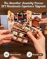 Vista 8 de Rolife Kit de Casa en Miniatura DIY Henry's Chocolate Shop, Casa Pequeña Book Nook para Decoración de Estantería, Kits de Construcción de Modelos
