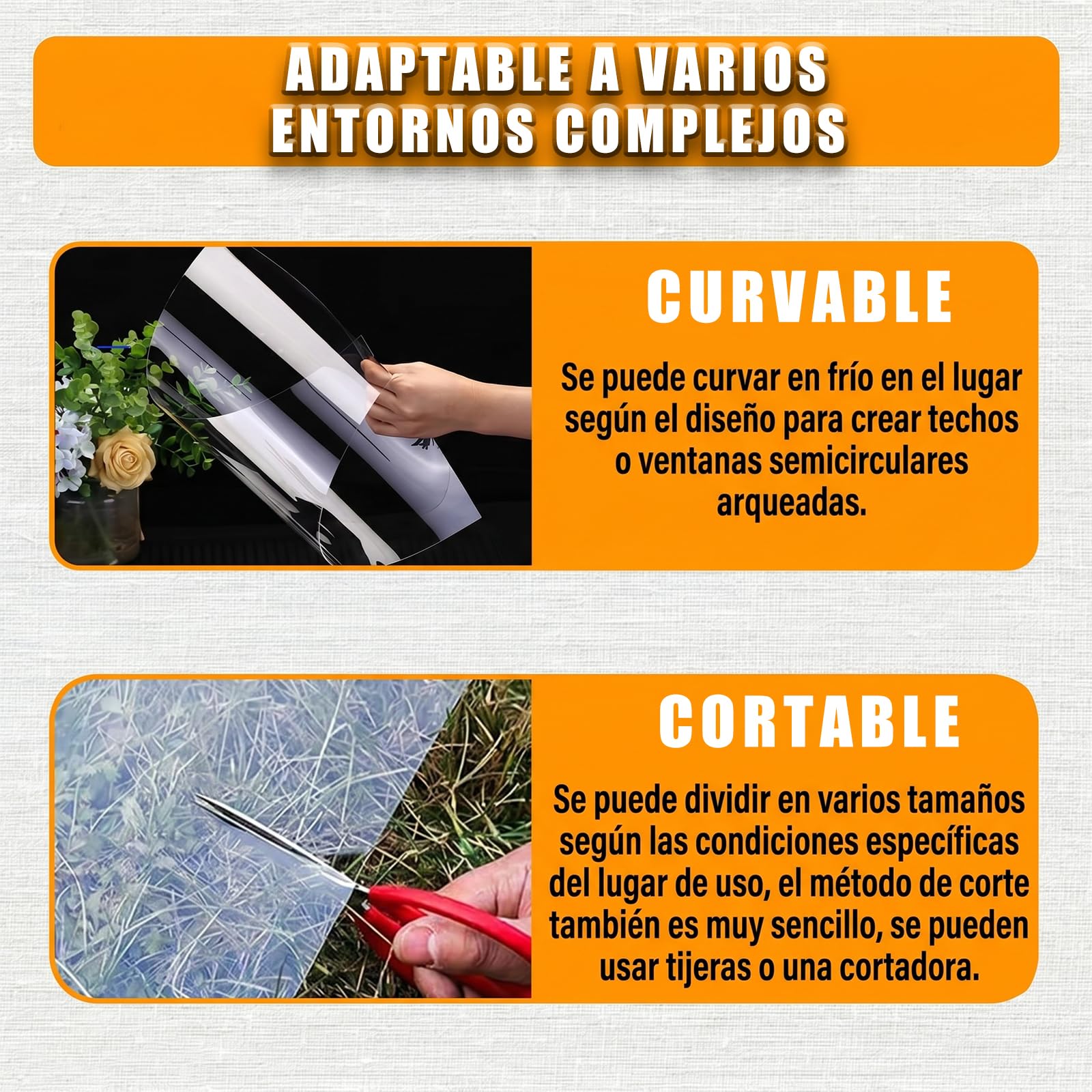 Placas Acrílica Impermeable, Lámina Techos Policarbonato Transparente Protección UV, Paneles Repuesto para Invernaderos, Hoja Metacrilato Aislamiento Lluvia Garaje [1×3m]