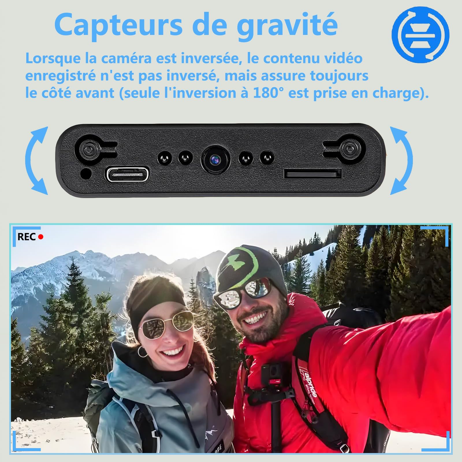 Caméra de Surveillance Portable HD, caméra de Surveillance espionne Mini cachée, Batterie intégrée de 10 000 mAh, Fonctionnement continu Pendant 55 Heures, Connexion Wi-FI Non Prise en Charge.