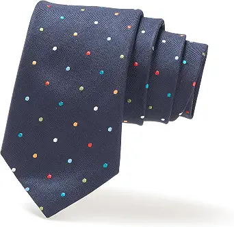 Paul Smith PS Men Tie Multicolor Spot, Navy, 8cm
