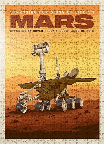 MyPuzzle NASA 2003 Mars Opportunity Rover, póster vintage, rompecabezas prémium de 500 piezas para adultos