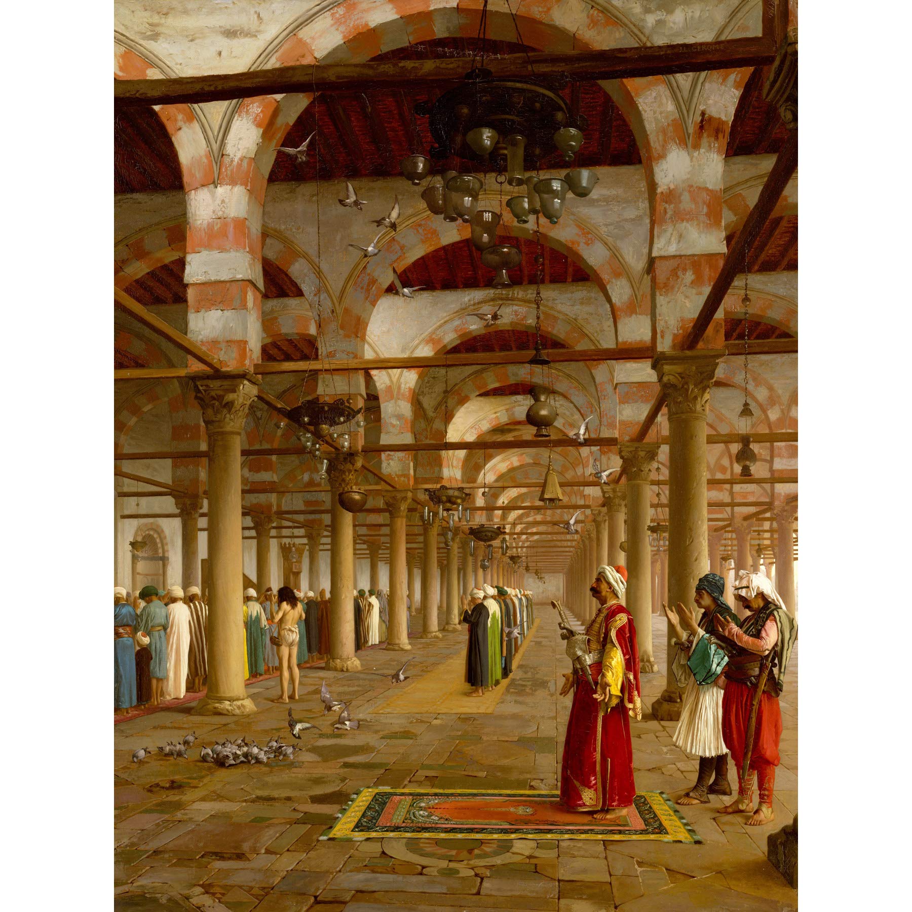 Gerome Prayer Mosque Islamic Painting Large Print Poster Wall Art Decor Picture