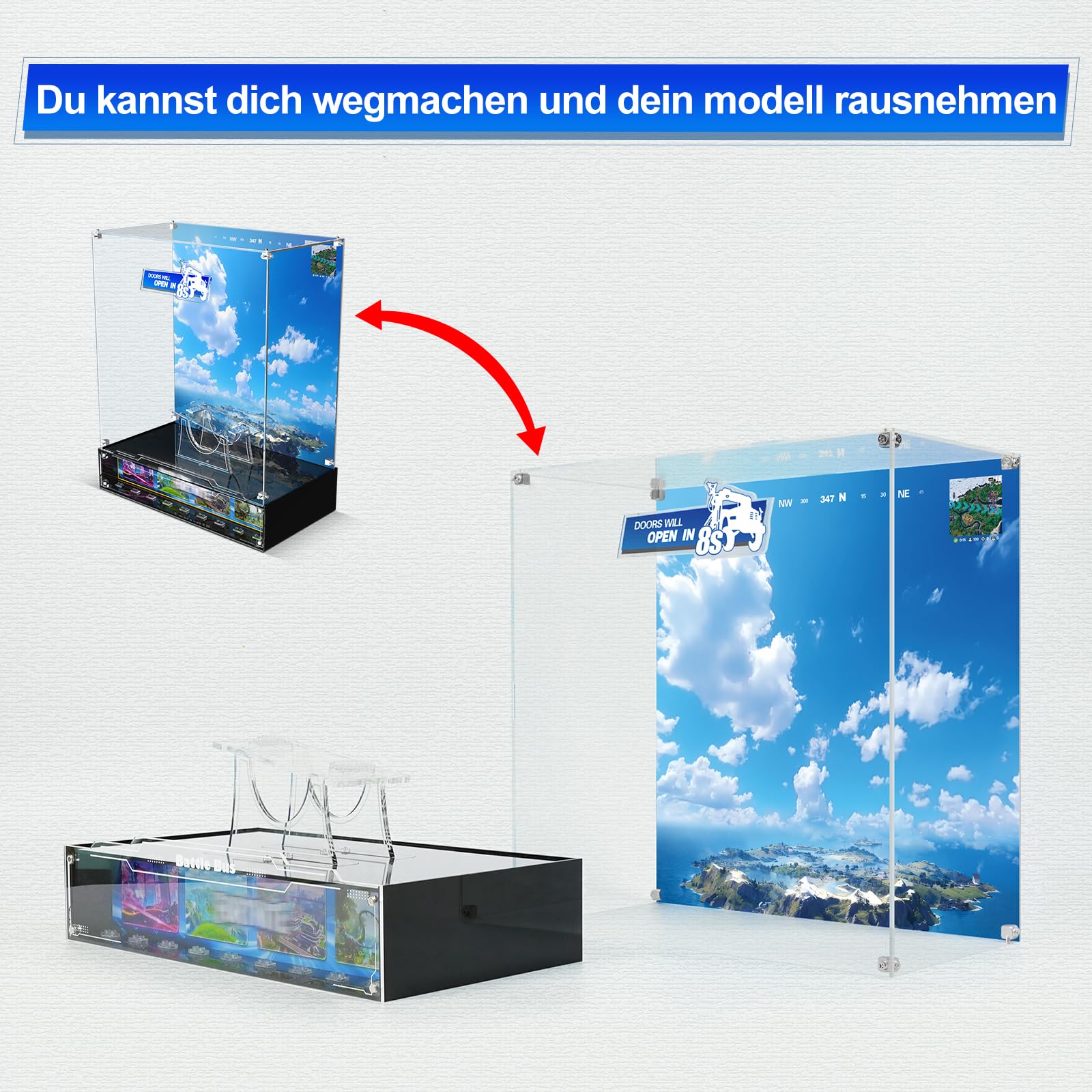 Acrylic Display Case Compatible with Lego 77073 Battle Bus, Transparent & Dustproof Acrylic Display Box with Clear Background (Box Only, No Models)