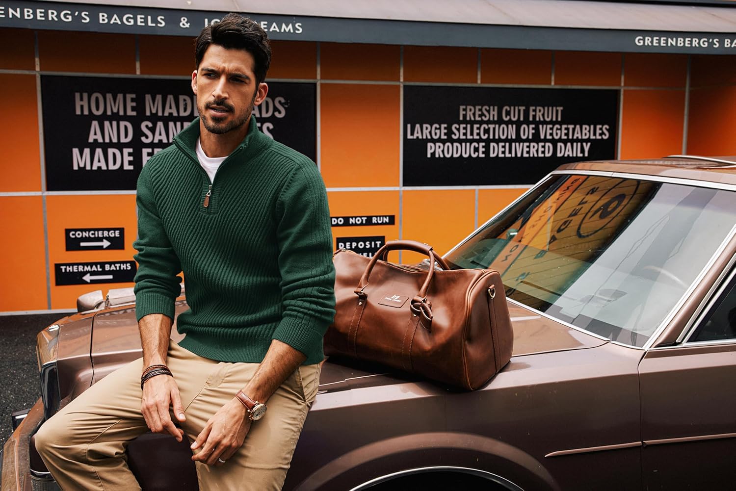 PJ PAUL JONES Mens Quarter Zip Pullover Sweaters Casual Slim Fit Knit Texture Sweater - Image 4